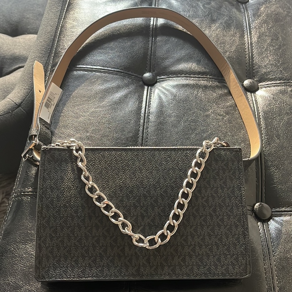 Michael Kors Pack Belt With Pull Chain, Black/Grey, LARGE - Picture 8 of 8